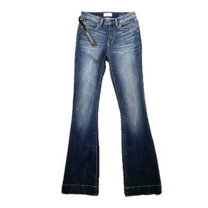 $164 GREYWIRE New York FLARED  Blue Washed DENIM Jeans ( 25 )